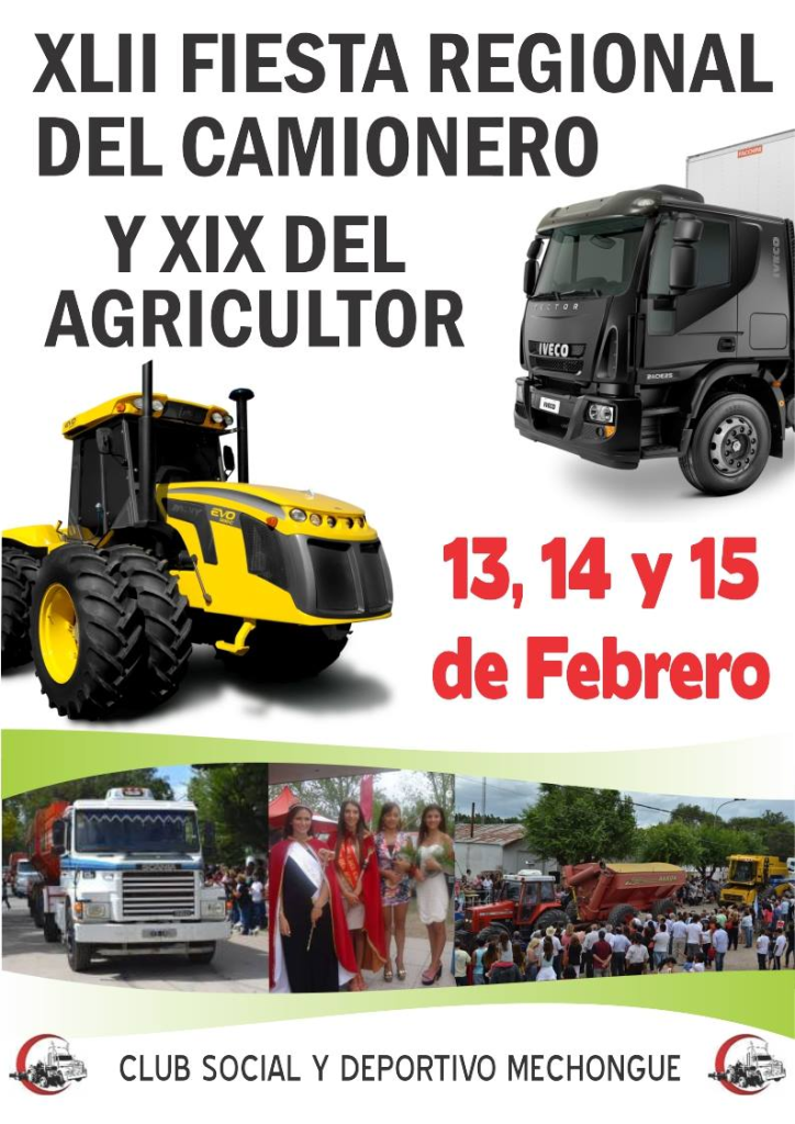 Se viene la 42º Fiesta del Camionero y 19º Fiesta del Agricultor en Mechongué