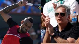 El show de Kyrgios en Indian Wells: Encaró a Ben Stiller y casi golpeó a un recogepelotas