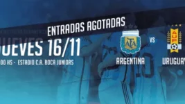 En 1 hora se agotaron las entradas para Argentina y Uruguay