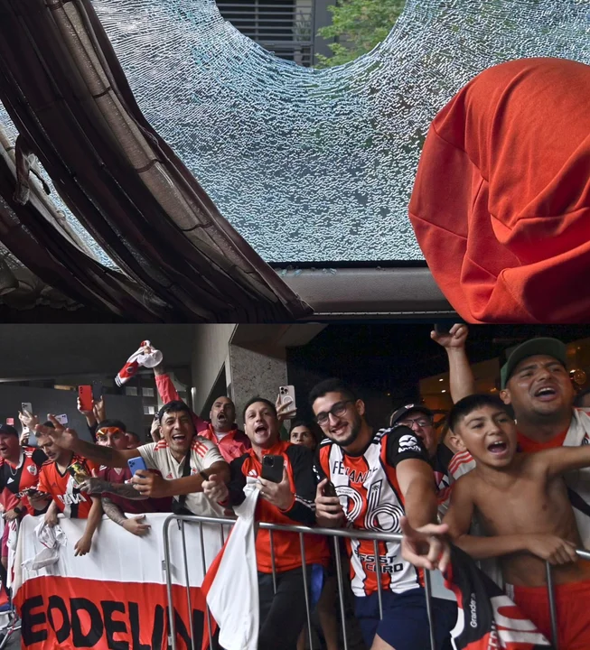 Hinchas "Millonarios" atacaron un micro donde viajaban simpatizantes de Atlético Mineiro